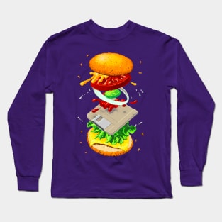 Four-Byte Burger, Transparent Background 2 Long Sleeve T-Shirt